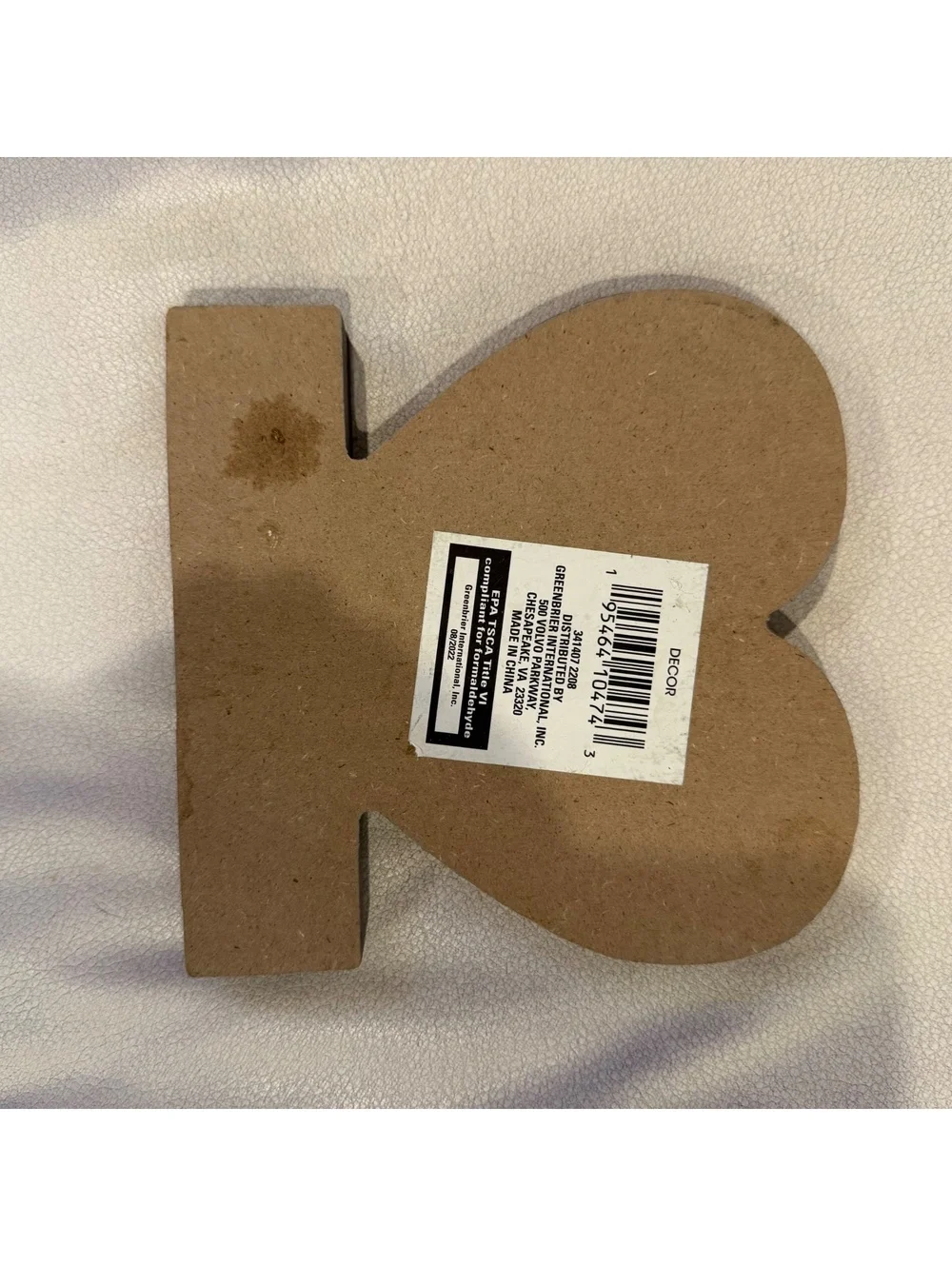 Heart Shaped Decorative Sign - 